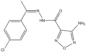 4-amino-N'-[1-(4-chlorophenyl)ethylidene]-1,2,5-oxadiazole-3-carbohydrazide 구조식 이미지