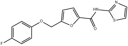 5-[(4-fluorophenoxy)methyl]-N-(1,3-thiazol-2-yl)-2-furamide Structure