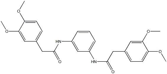 2-(3,4-dimethoxyphenyl)-N-(3-{[(3,4-dimethoxyphenyl)acetyl]amino}phenyl)acetamide 구조식 이미지