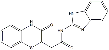 N-(1H-benzimidazol-2-yl)-2-(3-oxo-3,4-dihydro-2H-1,4-benzothiazin-2-yl)acetamide Structure