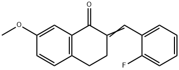 2-(2-fluorobenzylidene)-7-methoxy-3,4-dihydro-1(2H)-naphthalenone 구조식 이미지