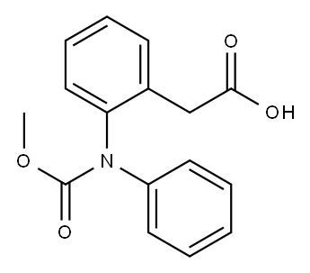 2-[(methoxycarbonyl)phenylamino]benzeneacetic acid Structure