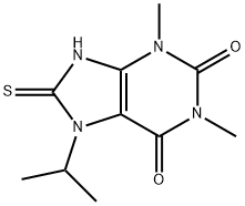 7-isopropyl-1,3-dimethyl-8-sulfanyl-3,7-dihydro-1H-purine-2,6-dione 구조식 이미지