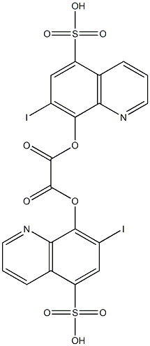 7-iodo-8-{[[(7-iodo-5-sulfo-8-quinolinyl)oxy](oxo)acetyl]oxy}-5-quinolinesulfonic acid 구조식 이미지