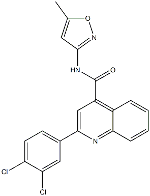 2-(3,4-dichlorophenyl)-N-(5-methyl-3-isoxazolyl)-4-quinolinecarboxamide 구조식 이미지