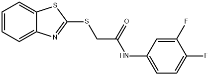 2-(1,3-benzothiazol-2-ylsulfanyl)-N-(3,4-difluorophenyl)acetamide Structure