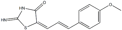 2-imino-5-[3-(4-methoxyphenyl)-2-propenylidene]-1,3-thiazolidin-4-one Structure