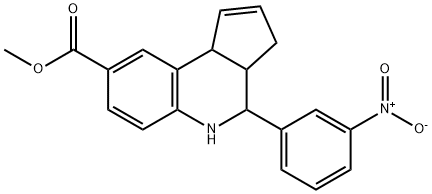 methyl 4-{3-nitrophenyl}-3a,4,5,9b-tetrahydro-3H-cyclopenta[c]quinoline-8-carboxylate Structure