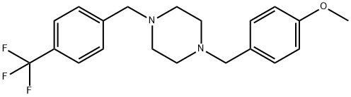 methyl 4-({4-[4-(trifluoromethyl)benzyl]-1-piperazinyl}methyl)phenyl ether Structure