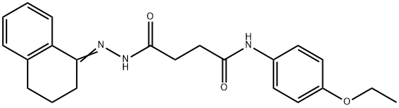 4-{2-[3,4-dihydro-1(2H)-naphthalenylidene]hydrazino}-N-(4-ethoxyphenyl)-4-oxobutanamide 구조식 이미지