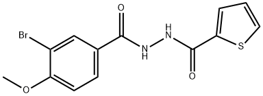 N'-(3-bromo-4-methoxybenzoyl)-2-thiophenecarbohydrazide 구조식 이미지