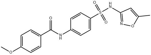 4-methoxy-N-(4-{[(5-methyl-3-isoxazolyl)amino]sulfonyl}phenyl)benzamide 구조식 이미지