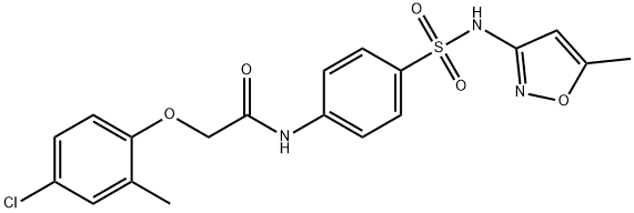 2-(4-chloro-2-methylphenoxy)-N-(4-{[(5-methyl-3-isoxazolyl)amino]sulfonyl}phenyl)acetamide 구조식 이미지