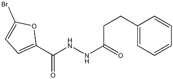 5-bromo-N'-(3-phenylpropanoyl)-2-furohydrazide 구조식 이미지