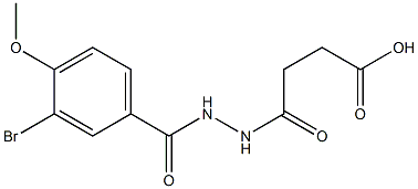 4-[2-(3-bromo-4-methoxybenzoyl)hydrazino]-4-oxobutanoic acid 구조식 이미지