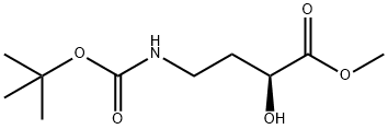 (S)-Methyl 4-(Boc-amino)-2-hydroxybutanoate Structure