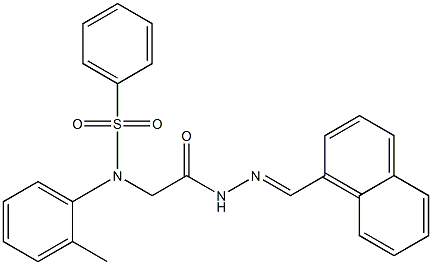 N-(2-methylphenyl)-N-{2-[2-(1-naphthylmethylene)hydrazino]-2-oxoethyl}benzenesulfonamide Structure