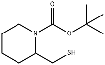 tert-butyl 2-(mercaptomethyl)piperidine-1-carboxylate 구조식 이미지