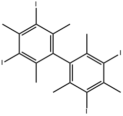 1,1'-Biphenyl, 3,3',5,5'-tetraiodo-2,2',4,4',6,6'-hexamethyl- 구조식 이미지