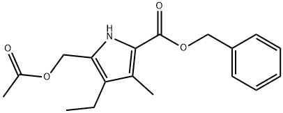 benzyl 5-[(acetyloxy)methyl]-4-ethyl-3-methyl-1H-pyrrole-2-carboxylate Structure