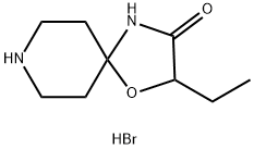 2-ethyl-1-oxa-4,8-diazaspiro[4.5]decan-3-one hydrobromide Structure