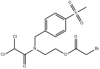 Acetic acid, 2-bromo-, 2-[(2,2-dichloroacetyl)[[4-(methylsulfonyl)phenyl]methyl]amino]ethyl ester 구조식 이미지