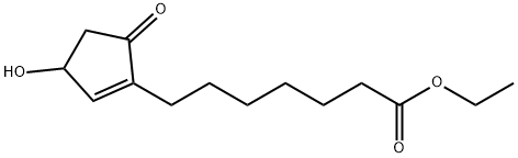 1-Cyclopentene-1-heptanoic acid, 3-hydroxy-5-oxo-, ethyl ester Structure