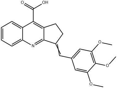 3-[(3,4,5-trimethoxyphenyl)methylidene]-1H,2H,3H-cyclopenta[b]quinoline-9-carboxylic acid Structure