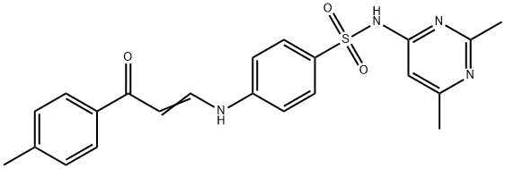 N-(2,6-dimethyl-4-pyrimidinyl)-4-{[3-(4-methylphenyl)-3-oxo-1-propenyl]amino}benzenesulfonamide 구조식 이미지