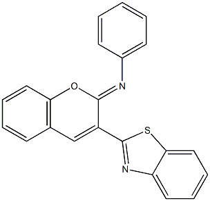 N-[3-(1,3-benzothiazol-2-yl)-2H-chromen-2-ylidene]-N-phenylamine 구조식 이미지