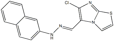 6-chloroimidazo[2,1-b][1,3]thiazole-5-carbaldehyde 2-naphthylhydrazone Structure