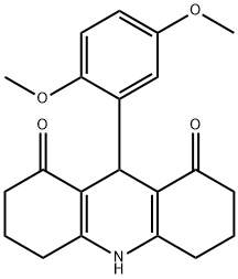 9-(2,5-dimethoxyphenyl)-3,4,6,7,9,10-hexahydroacridine-1,8(2H,5H)-dione Structure