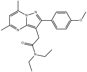 Pyrazolo[1,5-a]pyrimidine-3-acetamide, N,N-diethyl-2-(4-methoxyphenyl)-5,7-dimethyl- Structure