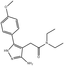 2-(3-Amino-5-(4-methoxyphenyl)-1H-pyrazol-4-yl)-N,N-diethylacetamide Structure