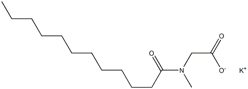 Glycine, N-methyl-N-(1-oxododecyl)-, potassium salt Structure