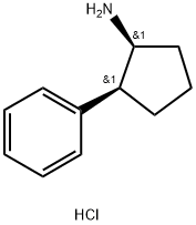 Cyclopentanamine, 2-phenyl-, hydrochloride,cis- 구조식 이미지
