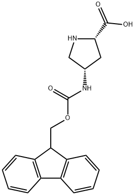 L-Proline, 4-[[(9H-fluoren-9-ylmethoxy)carbonyl]amino]-, (4S)- Structure