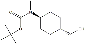 trans-(4-Hydroxymethylcyclohexyl)-methylcarbamic acid tert-butyl ester Structure