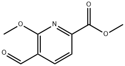 2-Pyridinecarboxylic acid, 5-formyl-6-methoxy-, methyl ester Structure