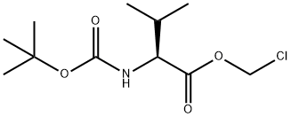 (S)-2-[(tert-Butoxycarbonyl)amino]-3-methylbutanoic acid chloromethyl ester Structure