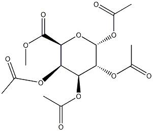 1,2,3,4-Tetra-O-acetyl-a-D-galacturonic acid methyl ester 구조식 이미지