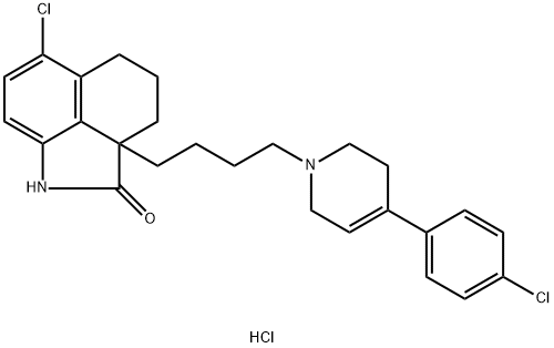 6-Chloro-2a-[4-[4-(4-chlorophenyl)-3,6-dihydro-1(2H)-pyridinyl]butyl]-2a,3,4,5-tetrahydrobenz[cd]indol-2(1H)-one hydrochloride Structure