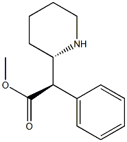 (ALPHAR,2S)-ALPHA-PHENYL-2-PIPERIDINEACETIC ACID METHYL ESTER Structure