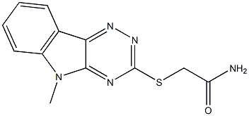 2-[(5-methyl-5H-[1,2,4]triazino[5,6-b]indol-3-yl)sulfanyl]acetamide Structure