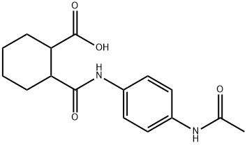2-{[4-(acetylamino)anilino]carbonyl}cyclohexanecarboxylic acid 구조식 이미지