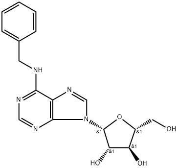 6-Benzylamino-9-(b-D-arabinofuranosyl)purine Structure