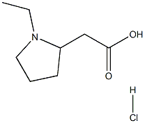 2-(1-ethylpyrrolidin-2-yl)acetic acid hydrochloride Structure