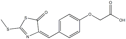 {4-[(2-(methylsulfanyl)-5-oxo-1,3-thiazol-4(5H)-ylidene)methyl]phenoxy}acetic acid Structure