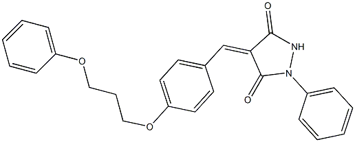 4-[4-(3-phenoxypropoxy)benzylidene]-1-phenyl-3,5-pyrazolidinedione 구조식 이미지