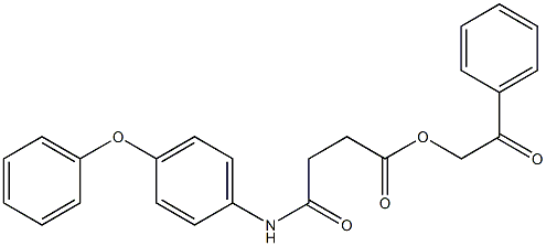 2-oxo-2-phenylethyl 4-oxo-4-(4-phenoxyanilino)butanoate 구조식 이미지